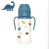 GROSMIMI Stainless Steel Insulated Straw Cup（Dinosaur)