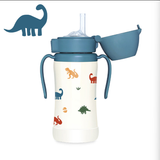 GROSMIMI Stainless Steel Insulated Straw Cup（Dinosaur)