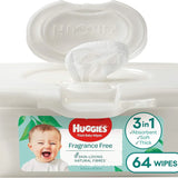 Huggies Baby Wipes Fragrance Free Pop Tub 64s (Discontinued Hard Tub Edition)