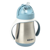 Beaba - STAINLESS STEEL STRAW CUP 250 ML -WINDY BLUE