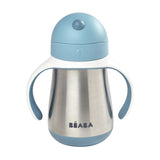 Beaba - STAINLESS STEEL STRAW CUP 250 ML -WINDY BLUE