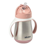 Beaba - STAINLESS STEEL STRAW CUP 250 ML -Pink