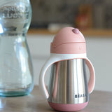 Beaba - STAINLESS STEEL STRAW CUP 250 ML -Pink