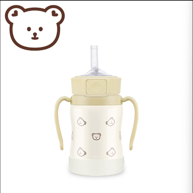 Grosmimi - 2024 Stainless Steel Sippy Cup - Bear