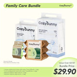 CozyBunny Family Care Bundle – Antibacterial Tissues & Botanical Defense Wipes