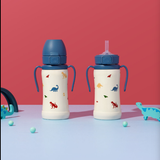 GROSMIMI Stainless Steel Insulated Straw Cup（Dinosaur)