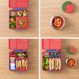 OmieBox V2 - Bento Box with Leak Proof Thermos Food Jar - 3 Compartments