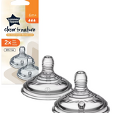 Tommee Tippee Closer To Nature Teat - Fast Flow - 2 Pack