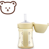 PPSU DotGom Straw Cup Grosmimi (Butter)