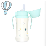 Grosmimi - 2024 Stainless Steel Straw Cup - Sky Balloon