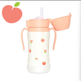 Grosmimi -Stainless Steel Straw Cup - Peach Flower