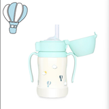 Grosmimi - 2024 Stainless Steel Straw Cup - Sky Balloon