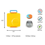 OmieBox V2 - Bento Box with Leak Proof Thermos Food Jar - 3 Compartments