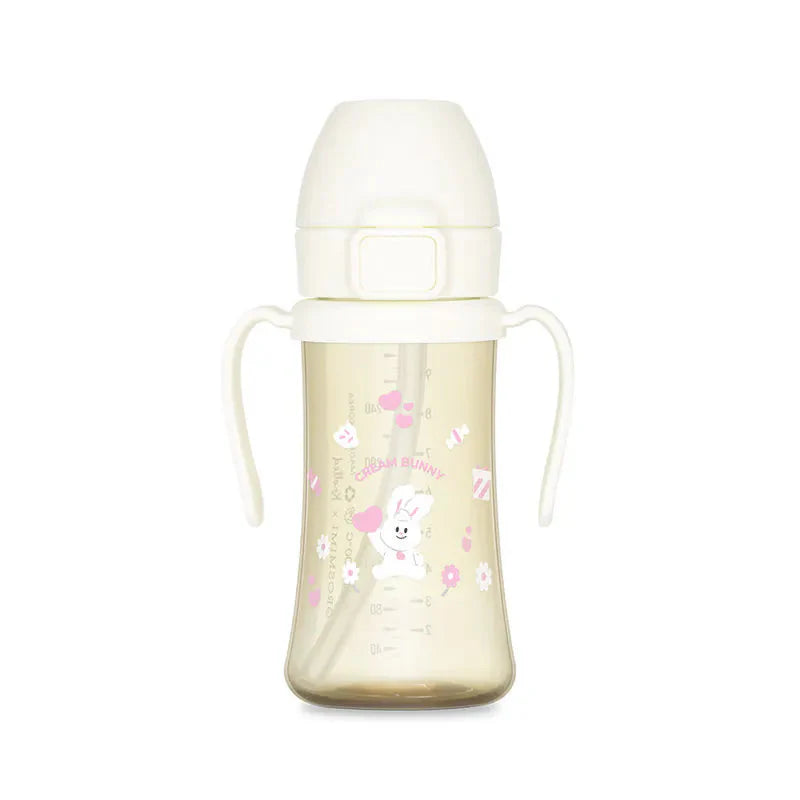 Grosmimi Straw Cup PPSU (Cream Bunny & Sugar Bear)