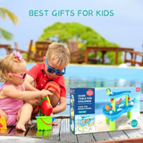 Sand Water Table Toys for Toddlers,2-Tier Rain Pond Activity Sensory Play Table Beach Summer Outdoor Toys for Toddlers 1-3