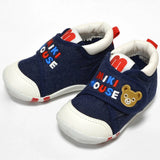 Miki House Bear Denim First Step Shoe