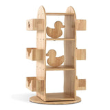BINDI Revolving Solid Wood Bookcase