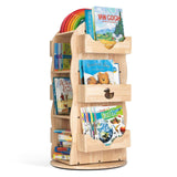 BINDI Revolving Solid Wood Bookcase