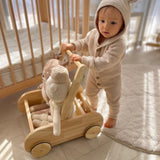 Wooden Adjustable Speed Control Baby Walker